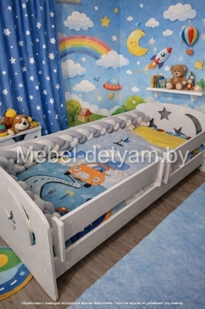 Кровать "Ночь 80*180" без ящика с матрасом киндер4