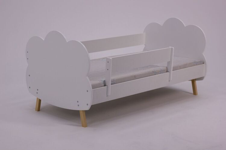 Кровать подростковая с бортиком, без ящика «Облака»