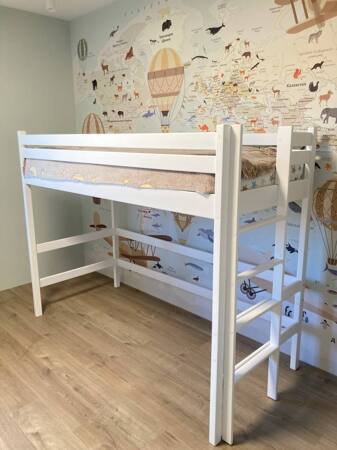 Кровать ROSTIK чердак из березовой фанеры с ящиками 80*160см