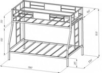 Двухъярусная кровать Гранада-2ПЯ( С полкой и с ящиком)